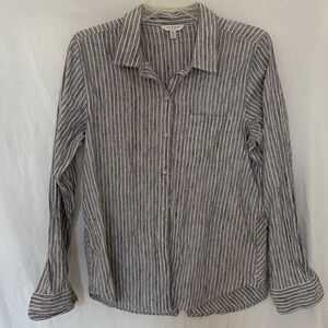 Lucky Brand Contemporary Business Casual Button Up Front Top Size Medium Cotton